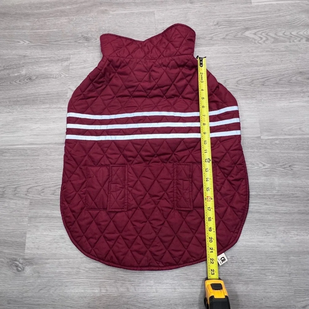 Companion Road Dog Jacket XL Burgundy Quilted Fleece‎ Lined Reflective Safety